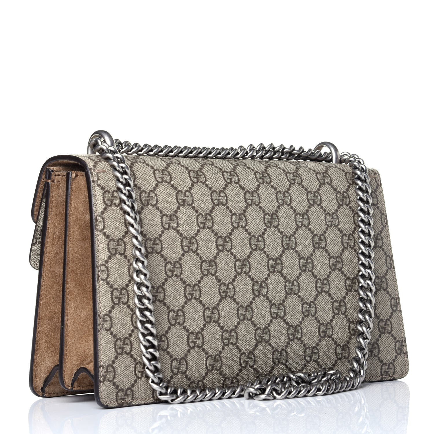 Gucci GG Supreme Monogram Small Dionysus Shoulder Bag Taupe 4 of 10
