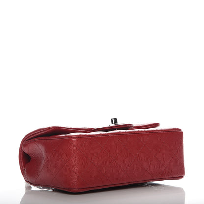 Chanel Caviar Quilted Mini Rectangular Flap Dark Red 4 of 8