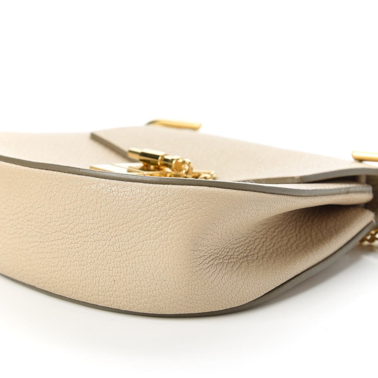 Grained Lambskin Drew Shoulder Bag Abstract White