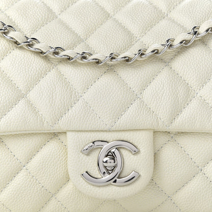 Chanel Caviar Quilted Jumbo Easy Flap Dark White 8 of 16