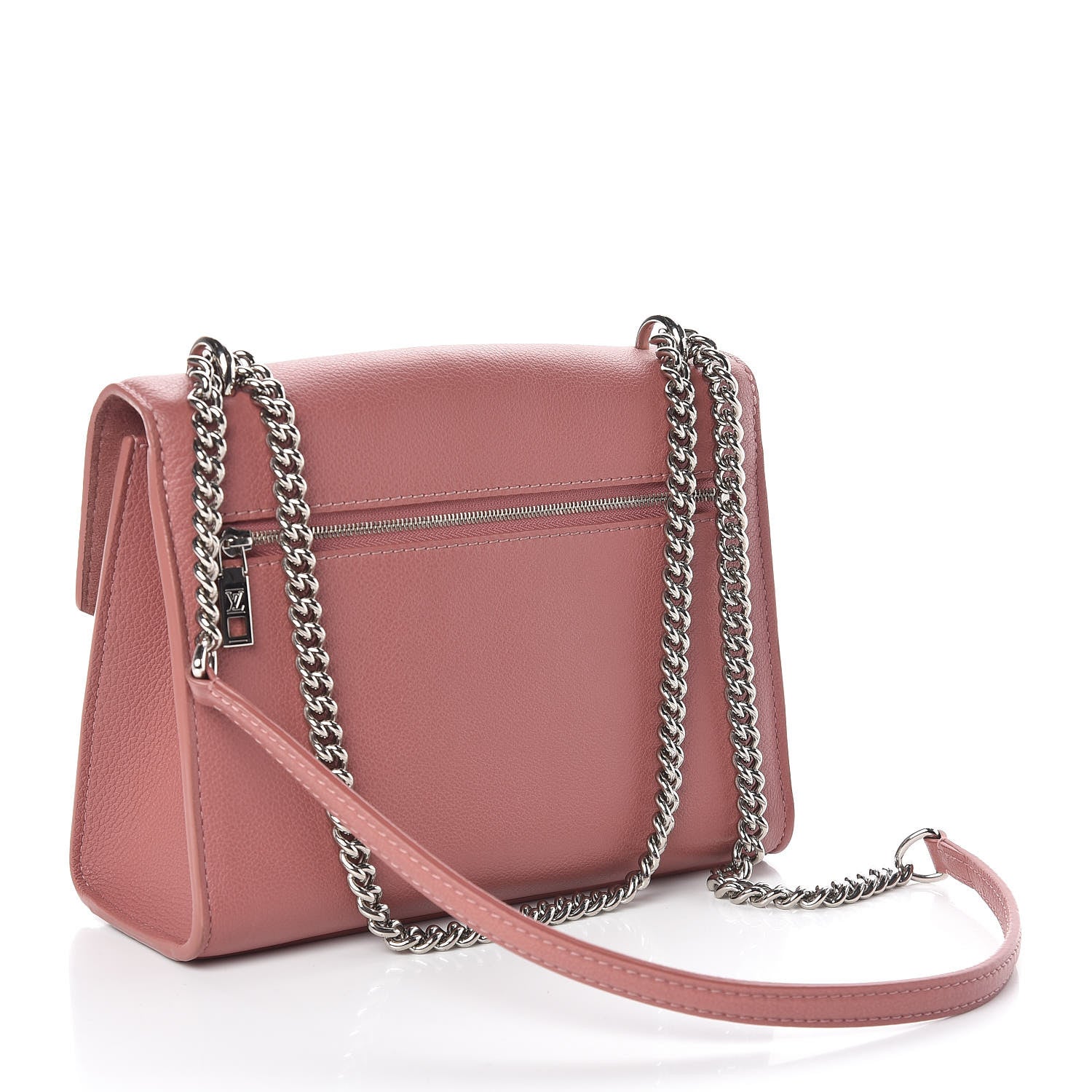 Louis Vuitton Soft Calfskin Mylockme Chain Bag BB Rose Boudoir Lie de Vin 3 of 8