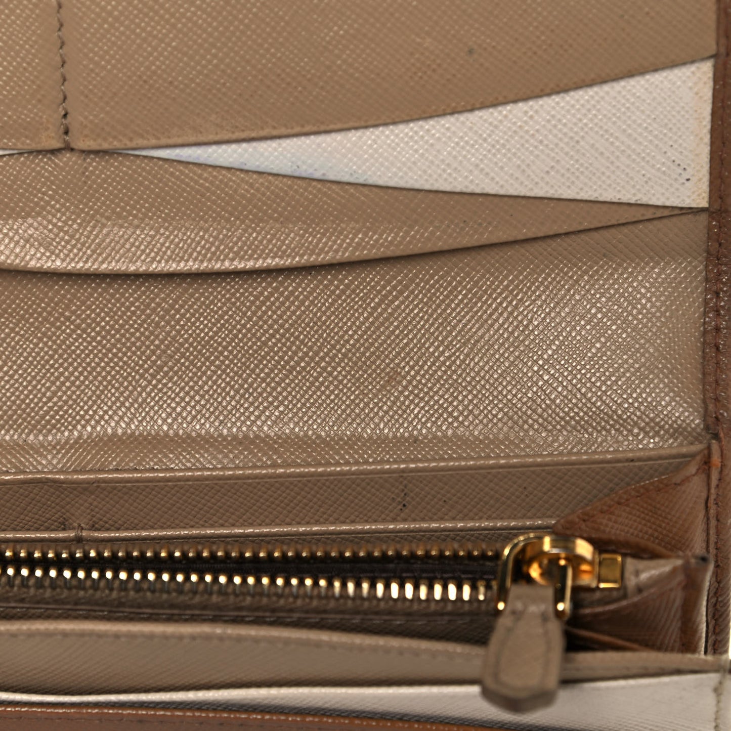 Saffiano Metal Continental Flap Wallet Cammeo