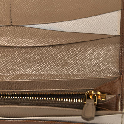Prada Saffiano Metal Continental Flap Wallet Cammeo 12 of 15