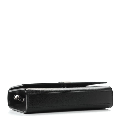 Saint Laurent Grain De Poudre Small Monogram Kate Satchel Black 4 of 8