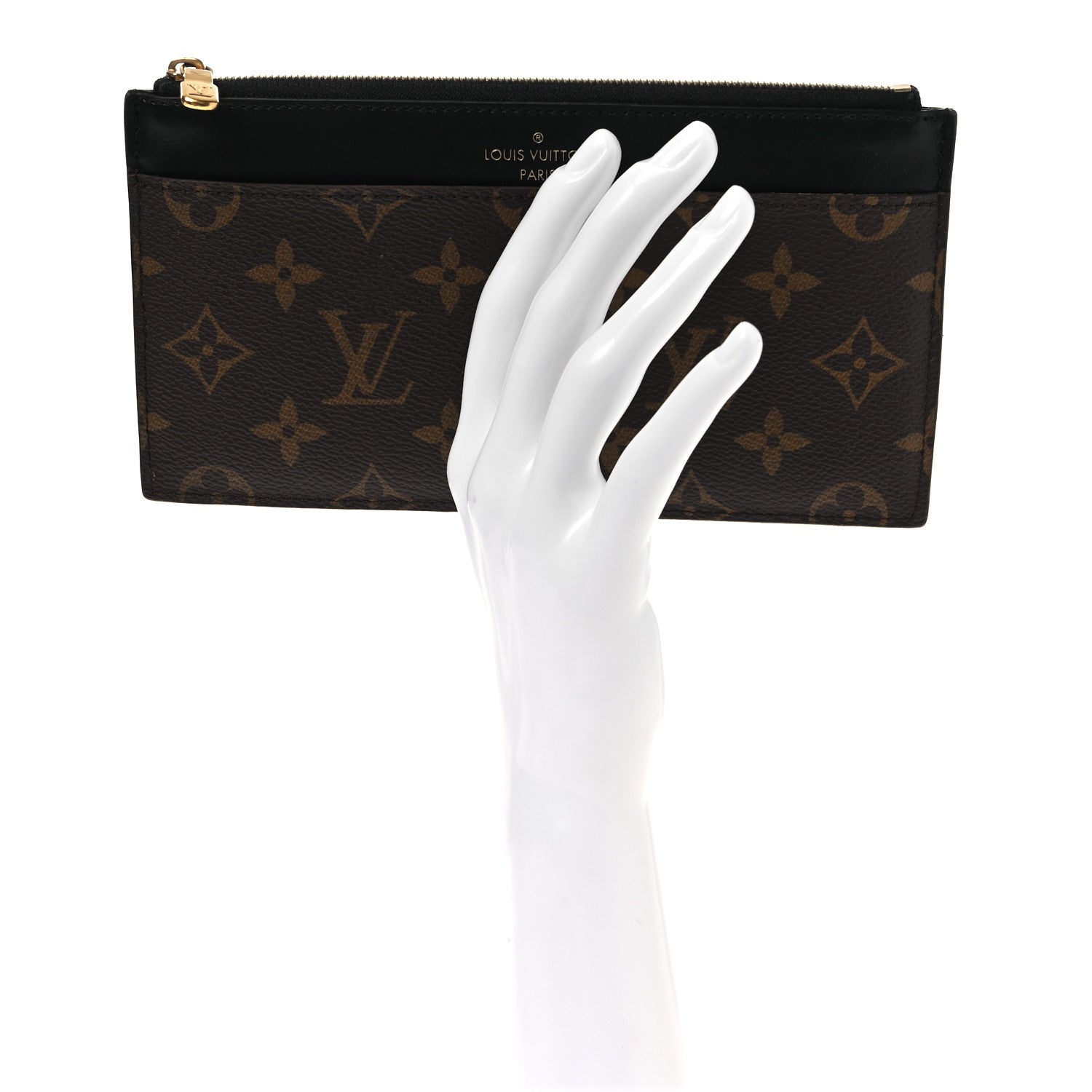 Louis Vuitton Monogram Slim Purse Black 2 of 7
