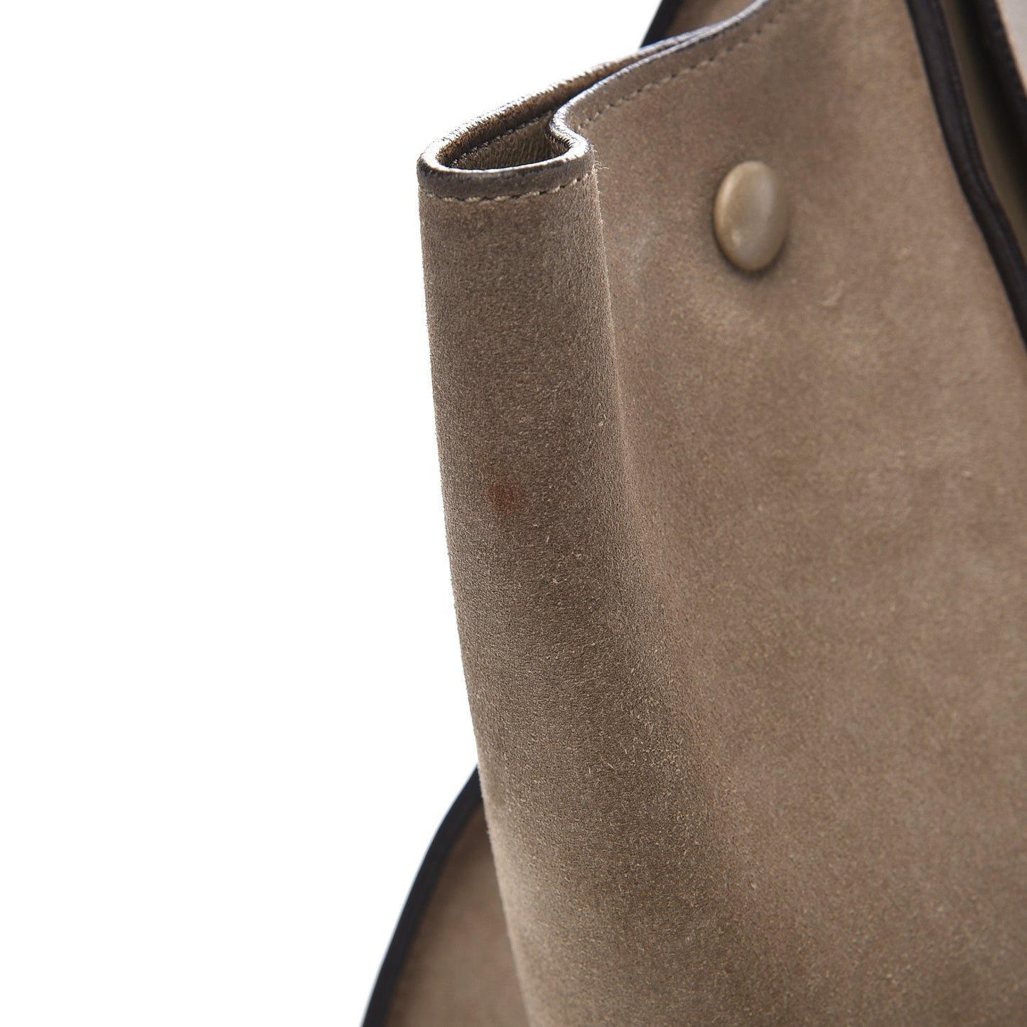 Calfskin Suede Whipsnake Medium Trapeze Taupe