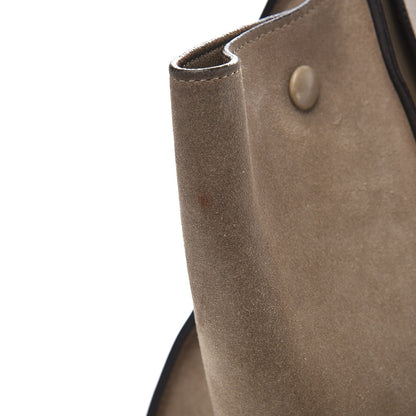 Celine Calfskin Suede Whipsnake Medium Trapeze Taupe 14 of 14