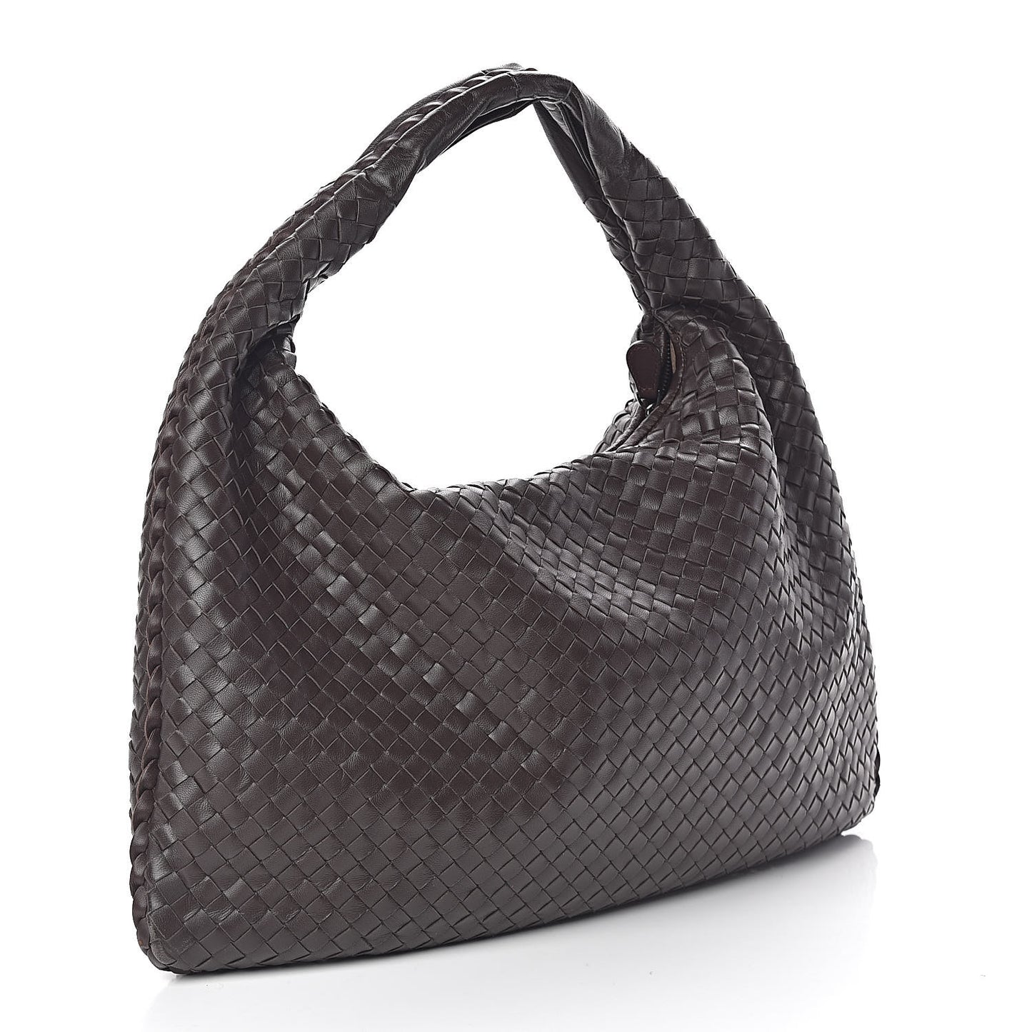 Nappa Intrecciato Large Veneta Hobo Ebano