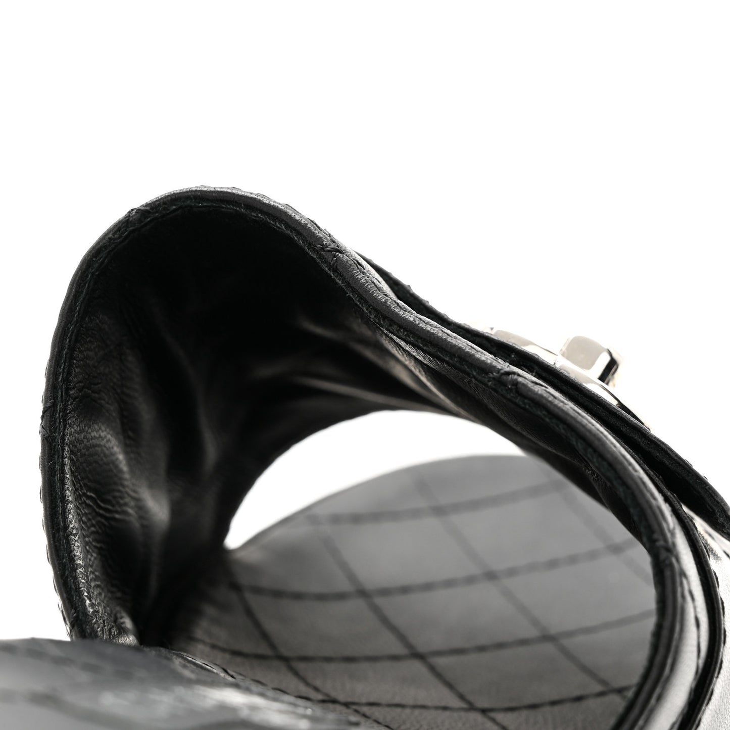 Lambskin Quilted CC Mules Sandals 39 Black