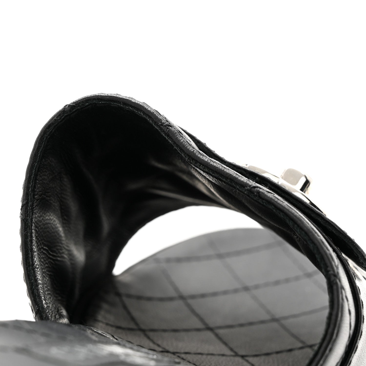 Chanel Lambskin Quilted CC Mules Sandals 39 Black 9 of 9