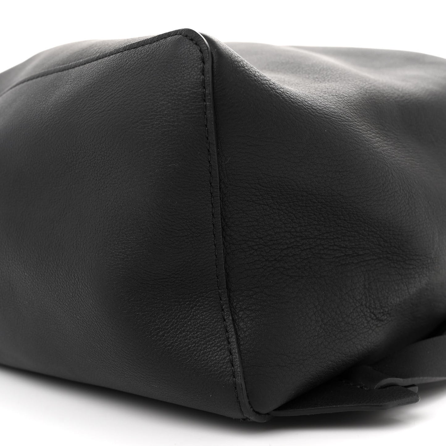 Calfskin Grommet Detail Backpack Black