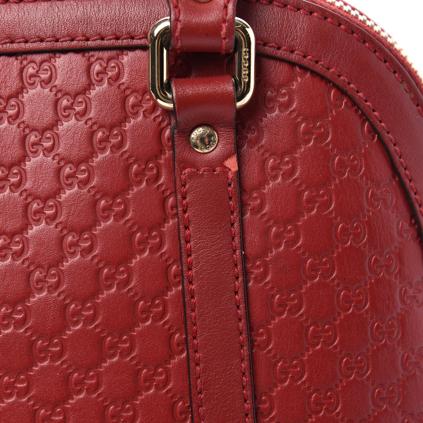 Soft Microguccissima Mini Dome Bag Rosso