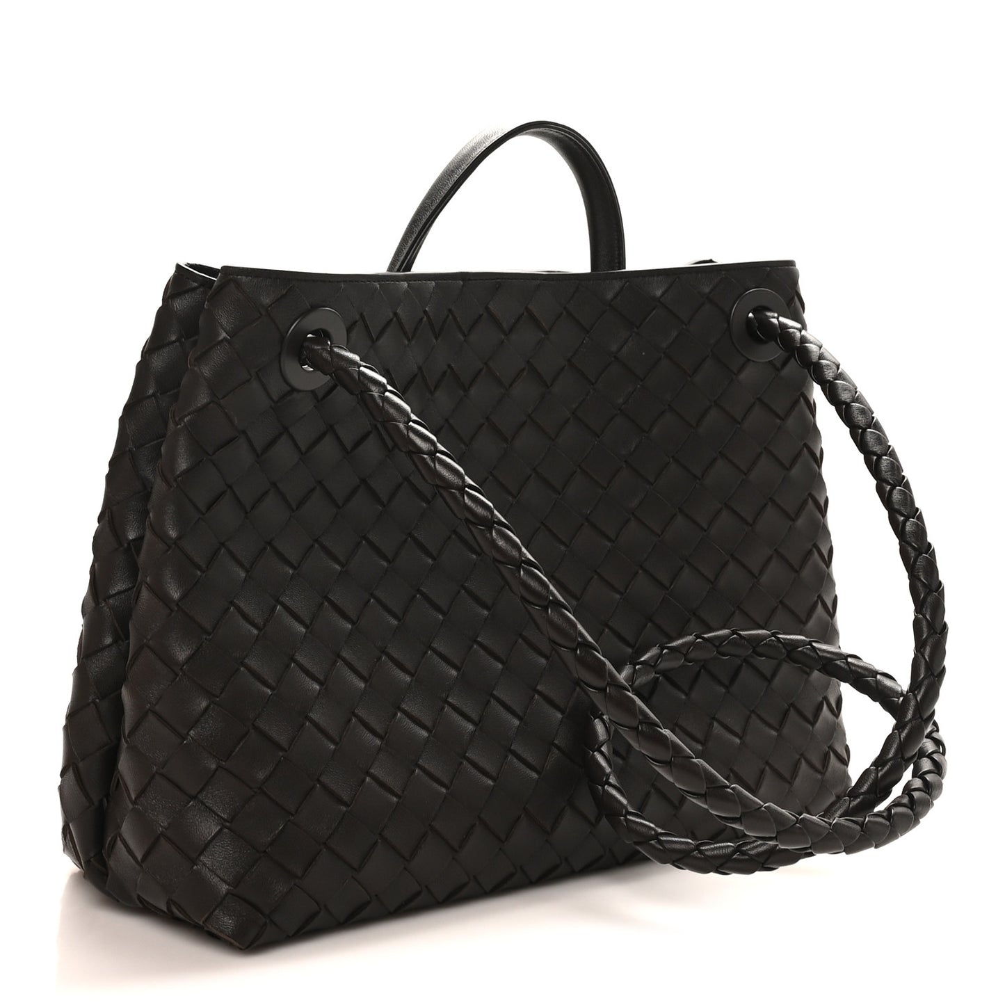 Nappa Intrecciato Medium Andiamo Shoulder Bag Fondant