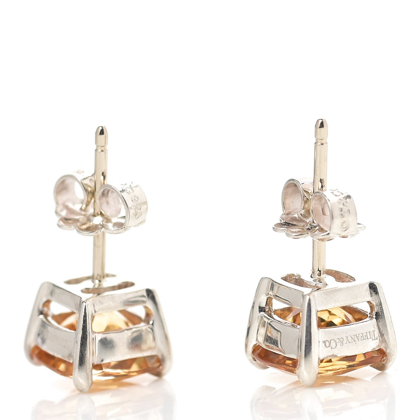 Sterling Silver Citrine Stud Earrings