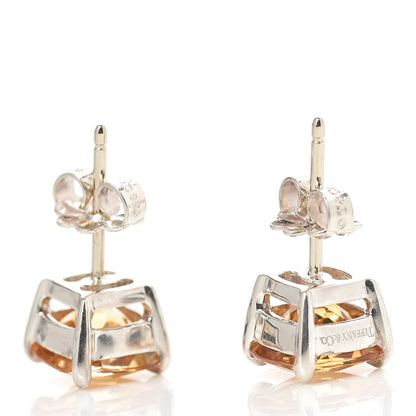Tiffany Sterling Silver Citrine Stud Earrings 3 of 6