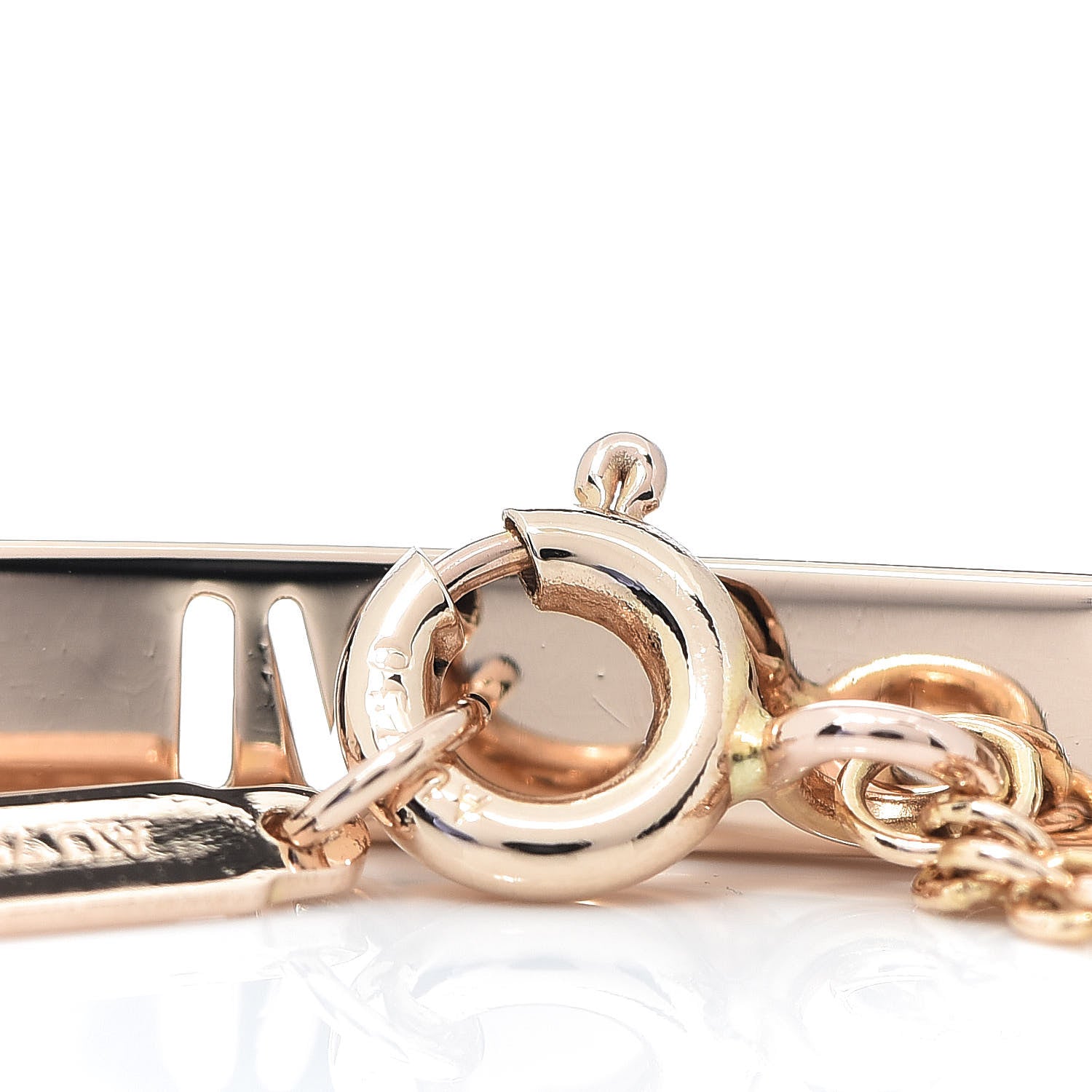 Tiffany 18K Rose Gold Diamond Atlas Bar Pierced Bracelet 4 of 7