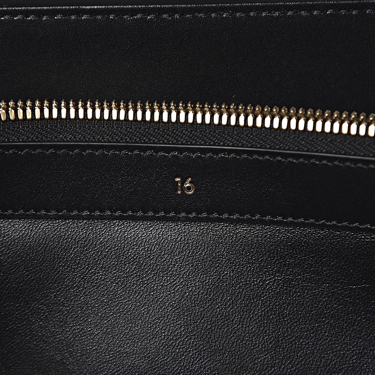 Satinated Calfskin Medium 16 Top Handle Bag Black