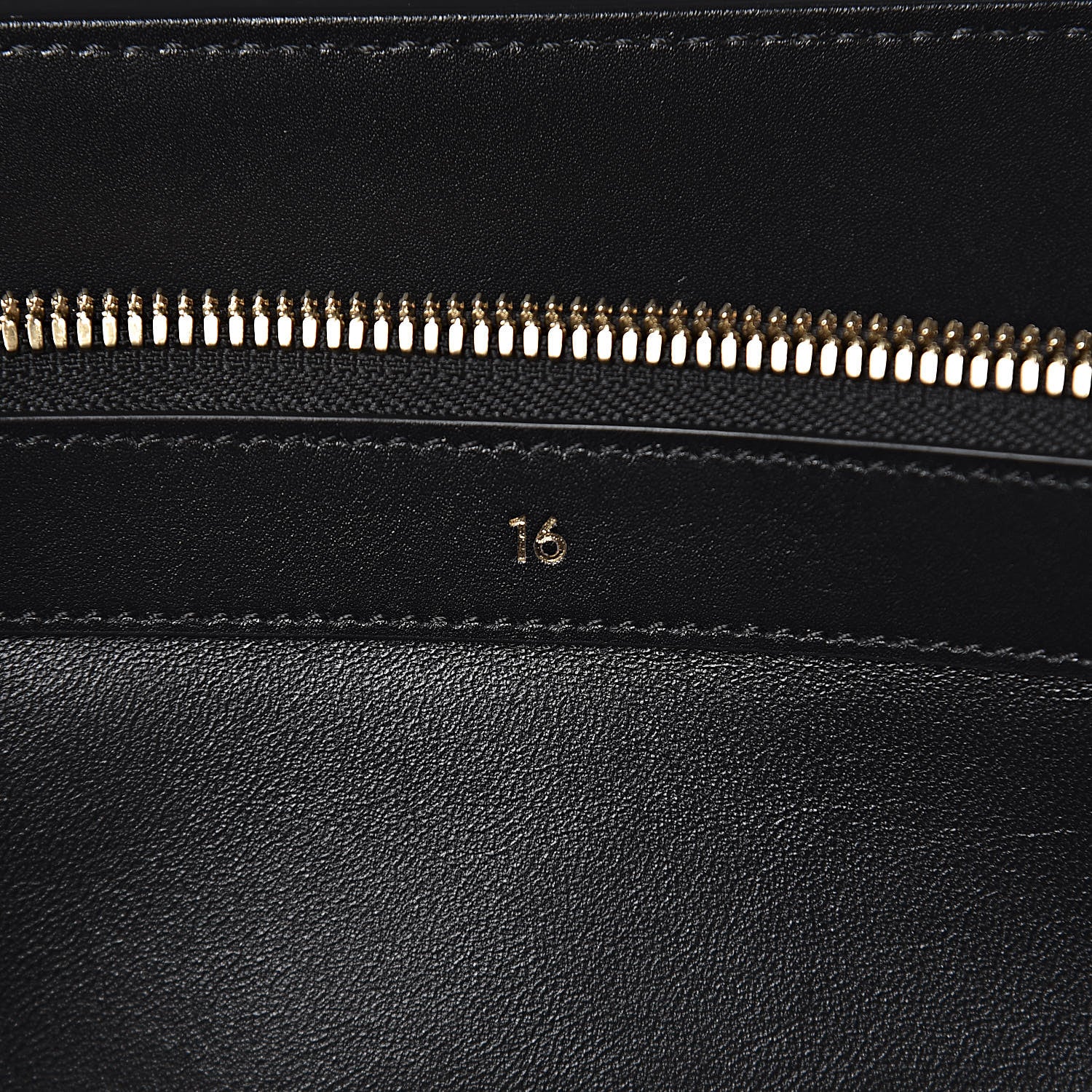 Celine Satinated Calfskin Medium 16 Top Handle Bag Black 7 of 12