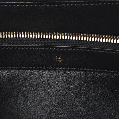 Celine Satinated Calfskin Medium 16 Top Handle Bag Black 7 of 12