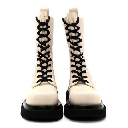 Bottega Veneta Calfskin The Lug Lace Up 55mm Boots 41 Sea Salt Black 2 of 13