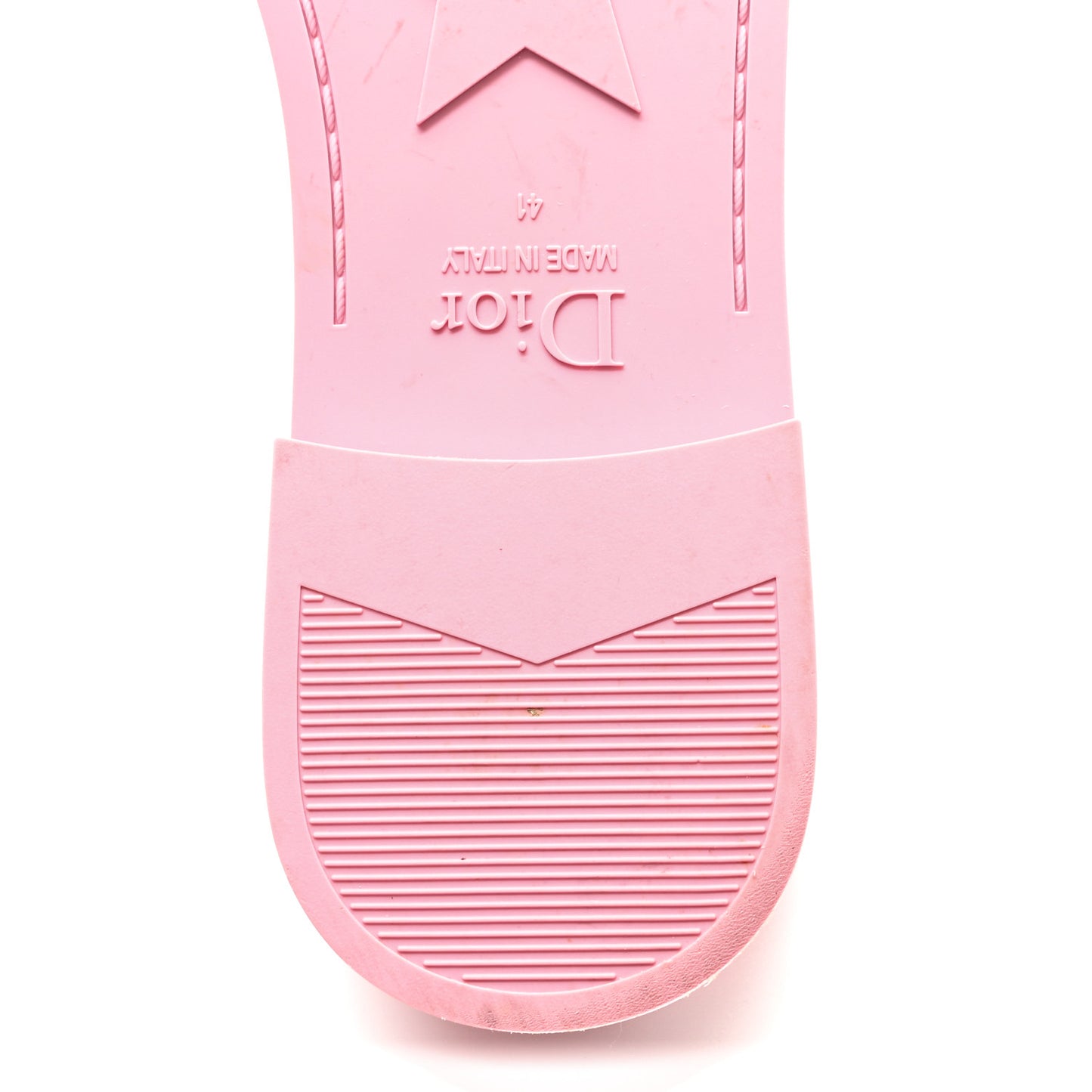 Technical Stretch Fabric Toile De Jouy Dio(r)evolution Slide Sandals 41 Begonia Pink White