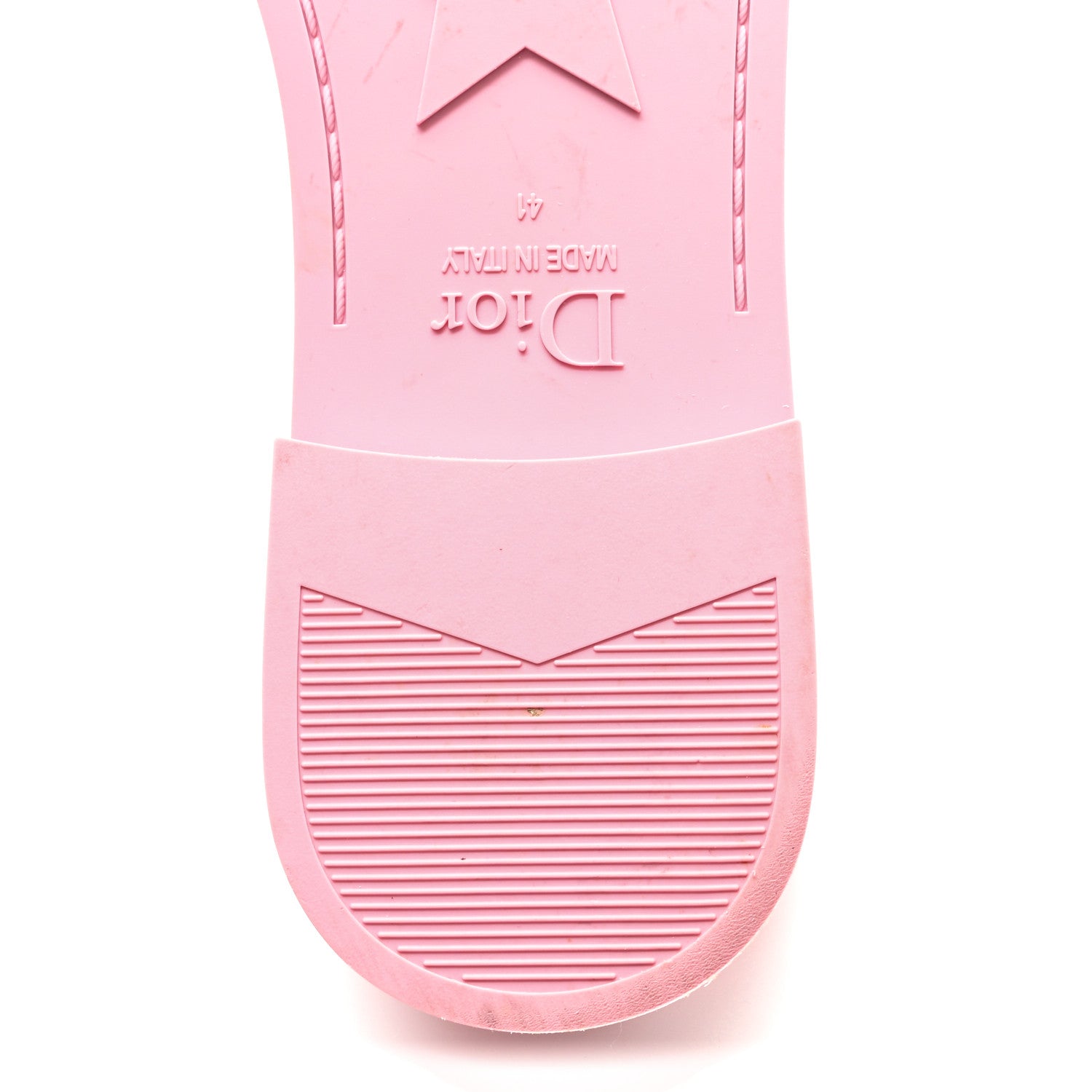 Christian Dior Technical Stretch Fabric Toile De Jouy Dio(r)evolution Slide Sandals 41 Begonia Pink White 7 of 9