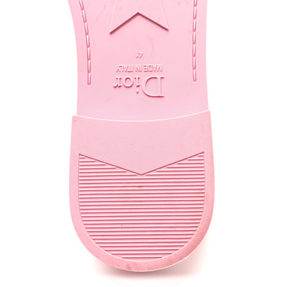Christian Dior Technical Stretch Fabric Toile De Jouy Dio(r)evolution Slide Sandals 41 Begonia Pink White 7 of 9