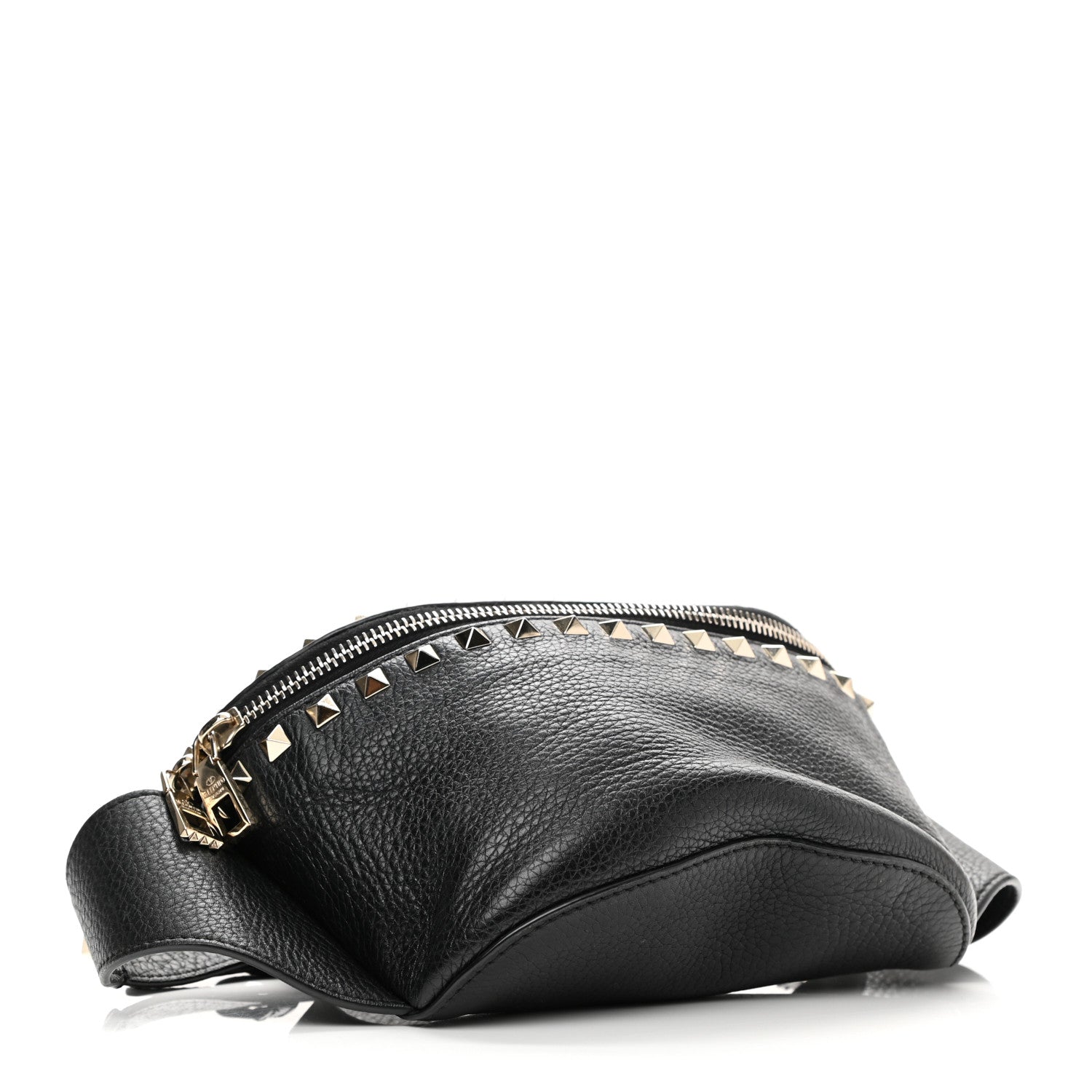 Valentino Garavani Grainy Calfskin Rockstud Belt Bag Black 4 of 10