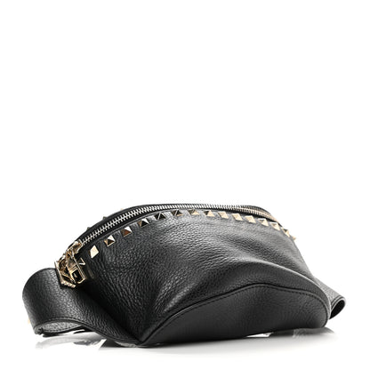 Valentino Garavani Grainy Calfskin Rockstud Belt Bag Black 4 of 10