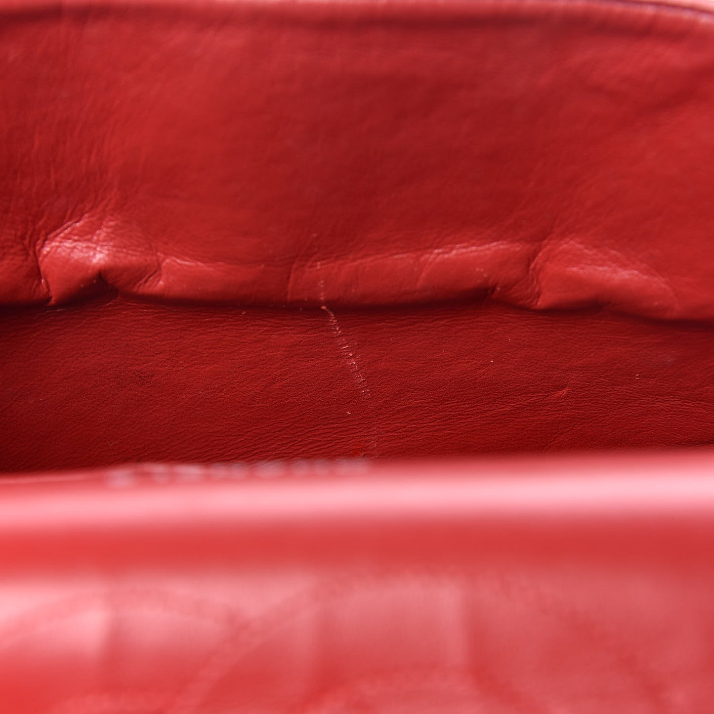 Patent Quilted Maxi Double Flap Red