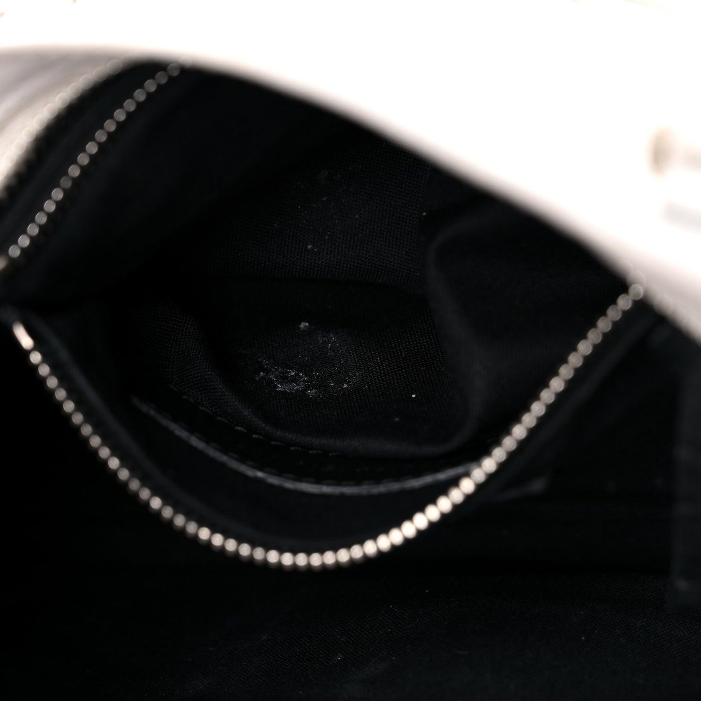 Matte Supple Lambskin Crocodile Embossed Classic Silver Hardware Mini City White