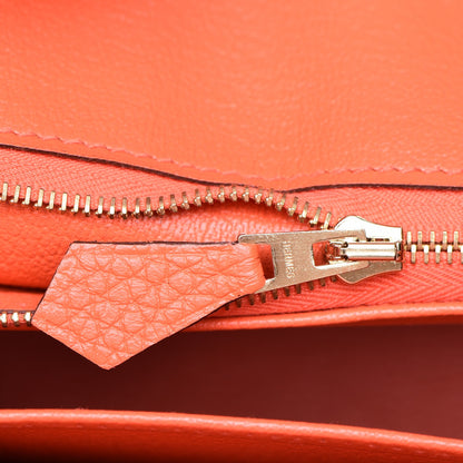 Hermes Taurillon Clemence Birkin 25 Orange Poppy 12 of 25