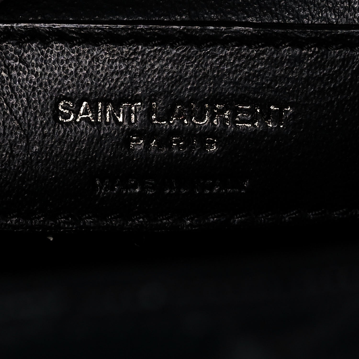 Saint Laurent Grain De Poudre Textured Mixed Matelasse Triquilt Medium Monogram Satchel Black 6 of 9