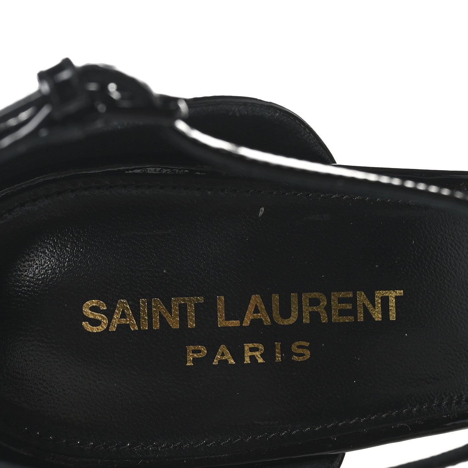 Saint Laurent Patent Calfskin Opyum 85 Sandals 39.5 Black 7 of 9
