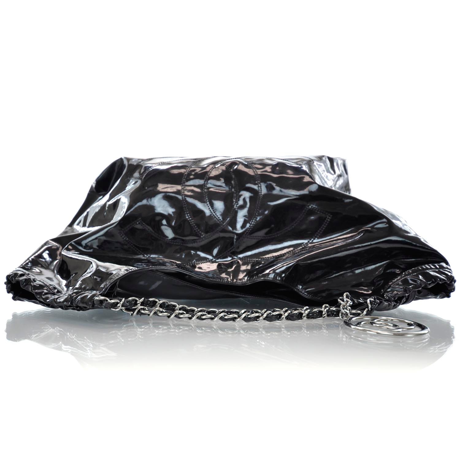 Chanel Vinyl XL Coco Cabas Black 5 of 11