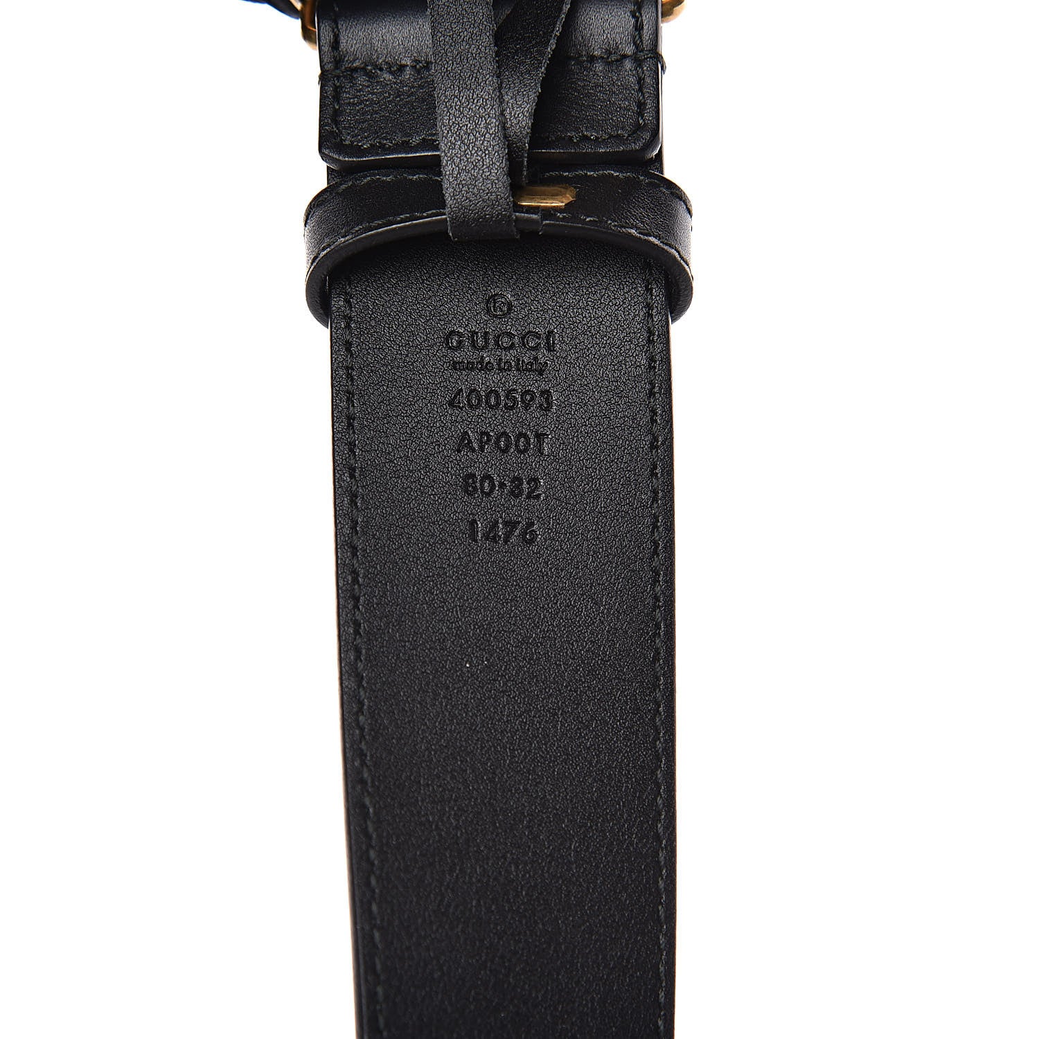 Gucci Calfskin Double G 40mm Belt 80 32 Black 6 of 6