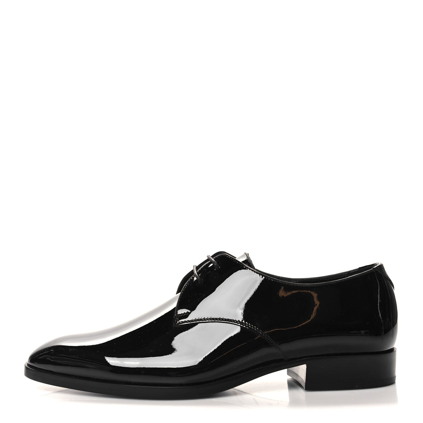 Patent Baltimora Lace Up Derby Shoes 40 Black