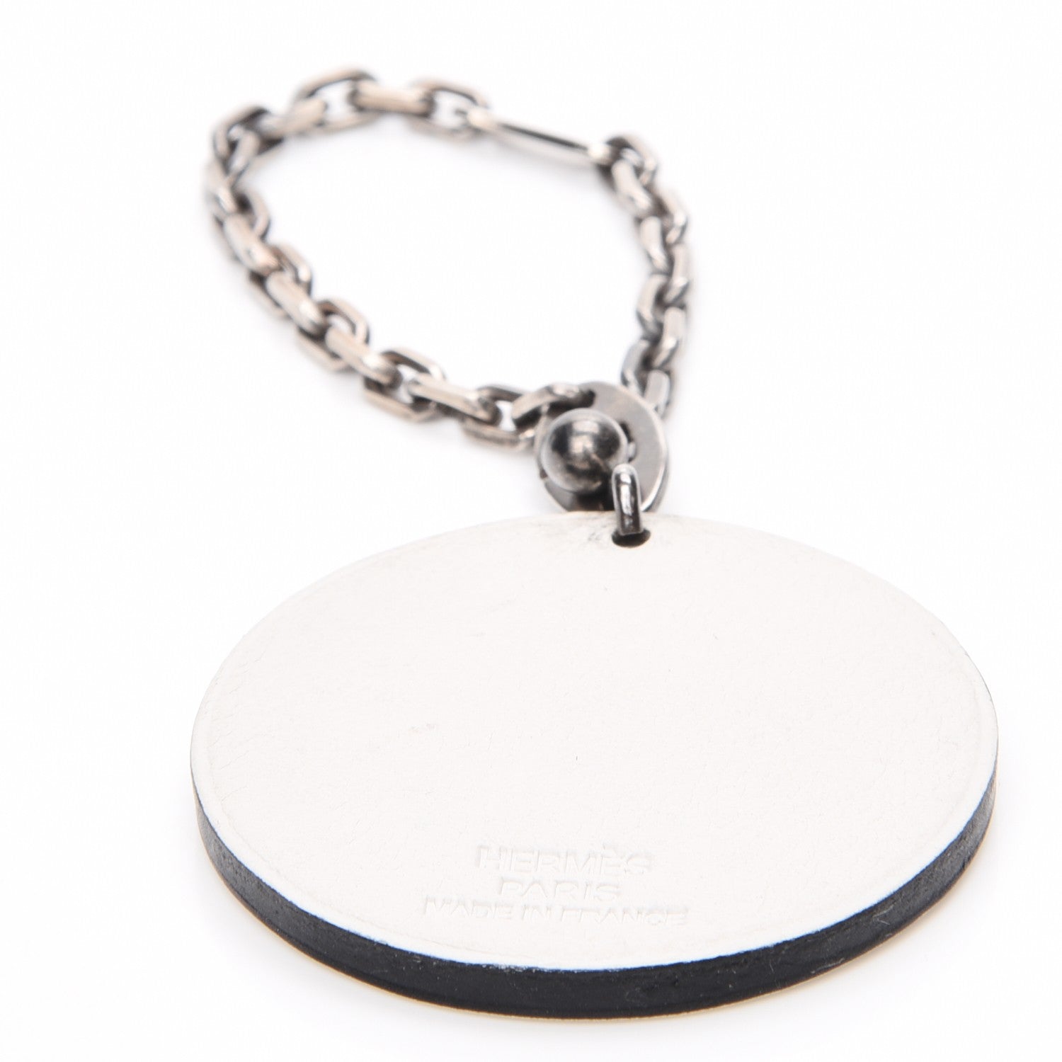 Hermes Swift Panda Key Chain Bag Charm Black White 3 of 5