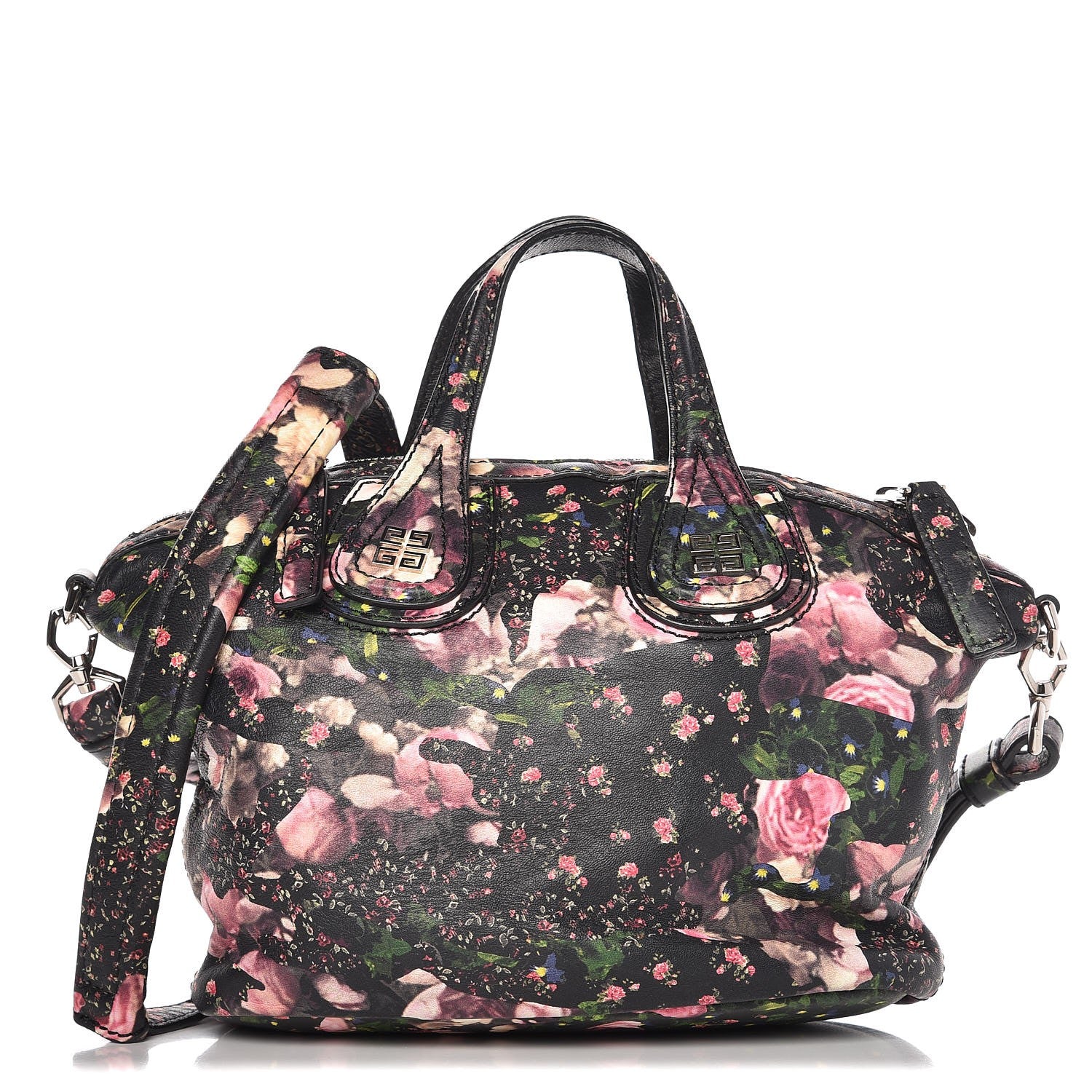 Givenchy Lambskin Roses Camouflage Print Micro Nightingale Black 1 of 7