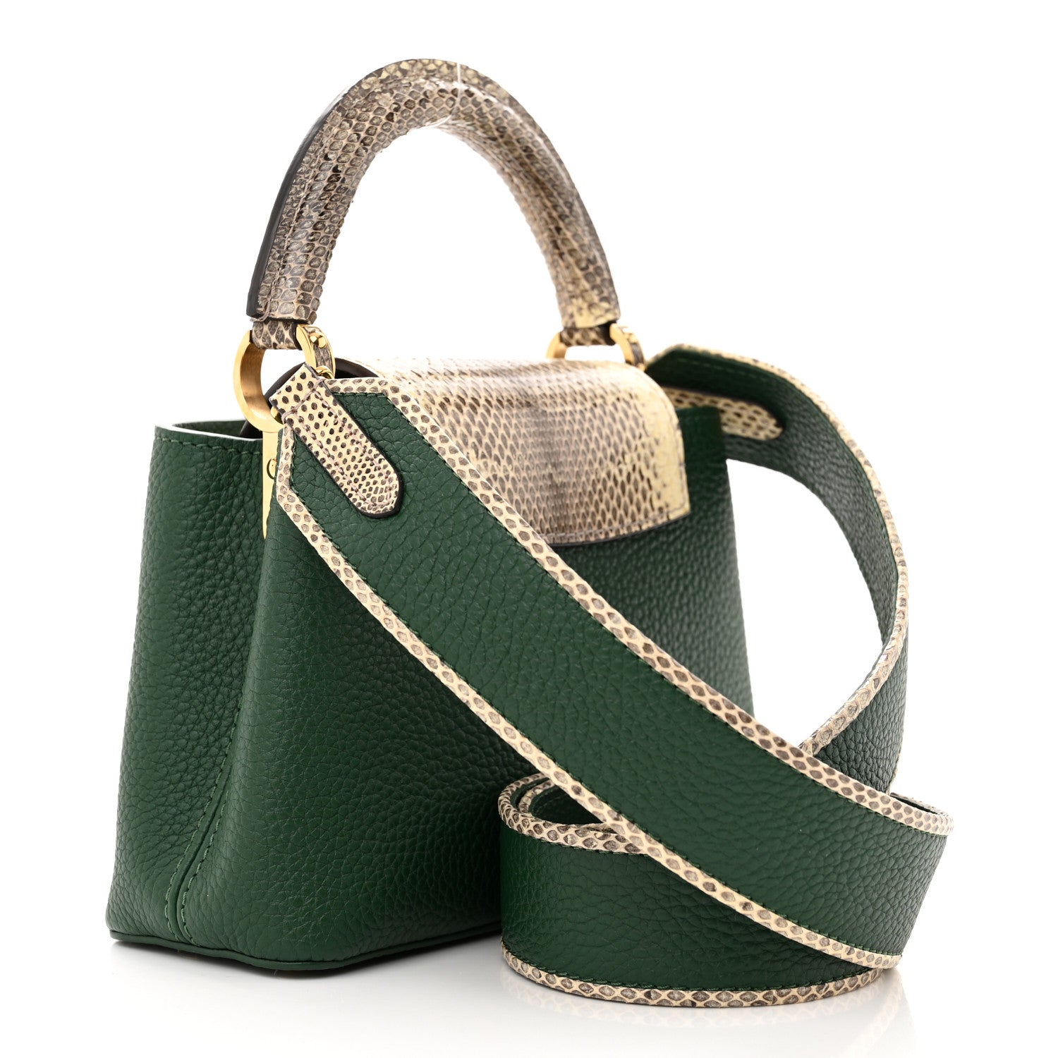 Louis Vuitton Taurillon Ayers Mini Capucines Emeraude 3 of 9