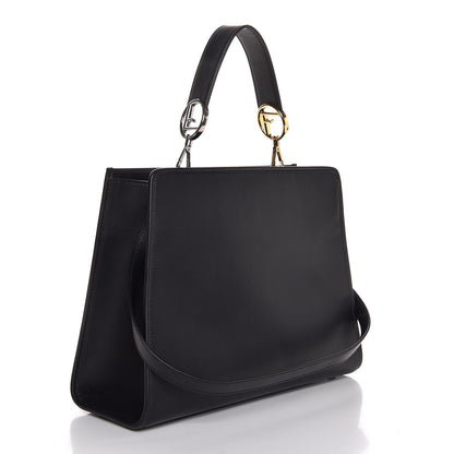 Fendi Vitello Century Opaco F is Fendi Regular Runaway Satchel Black 4 of 8