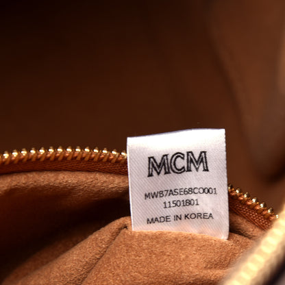 MCM Visetos Signature Boston Bag Cognac 8 of 10