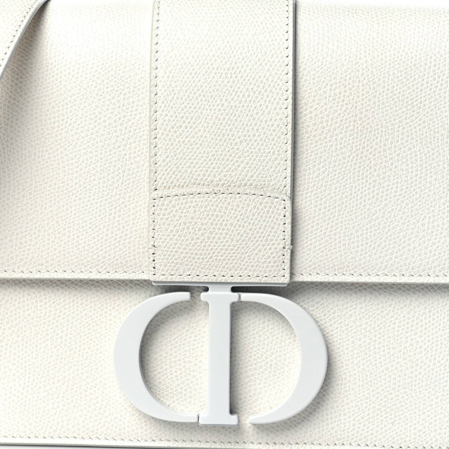 Christian Dior Ultra Matte Grained Calfskin 30 Montaigne Flap Bag White 11 of 12