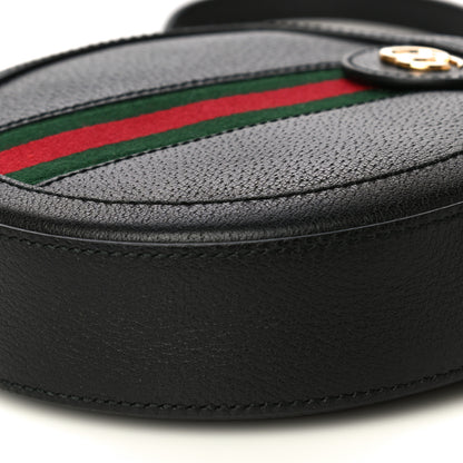 Gucci Grained Calfskin Web Mini Ophidia Round Shoulder Bag Black 10 of 11