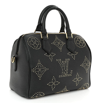 Louis Vuitton Empreinte Monogram Giant Studded Speedy Bandouliere 25 Black 3 of 9