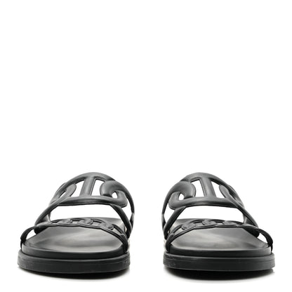 Hermes Nappa Extra Sandals 38 Black 3 of 9