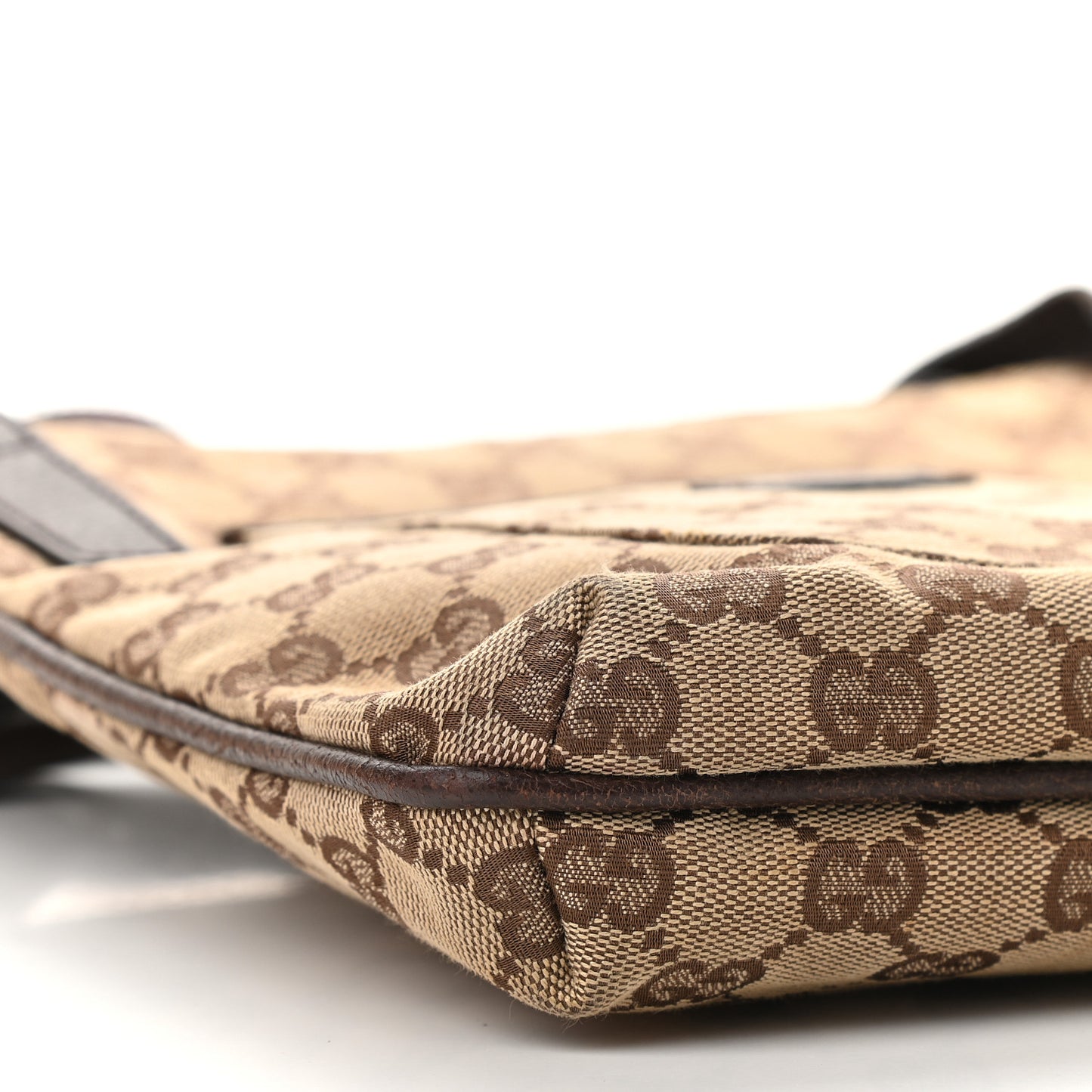 Monogram Flat Messenger Bag Dark Brown