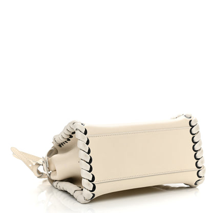 Fendi Nappa Lace Up Mini Peekaboo Iconic Satchel Bianco Carta 4 of 9