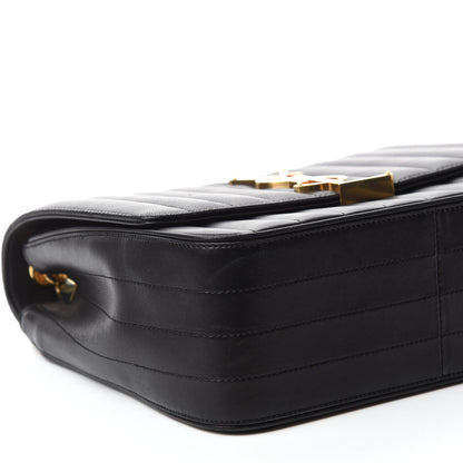 Saint Laurent Lambskin Matelasse Monogram Large Vicky Chain Bag Black 6 of 12