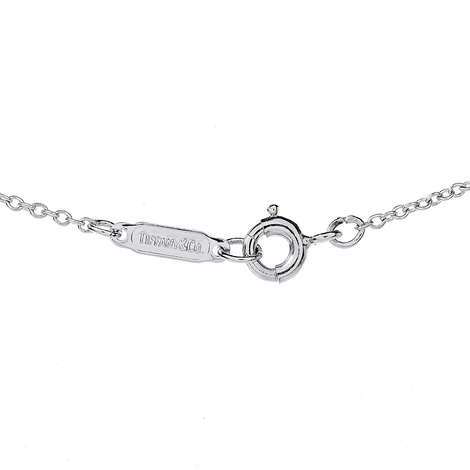 Tiffany Platinum Diamond Small Cross Pendant Necklace 7 of 8